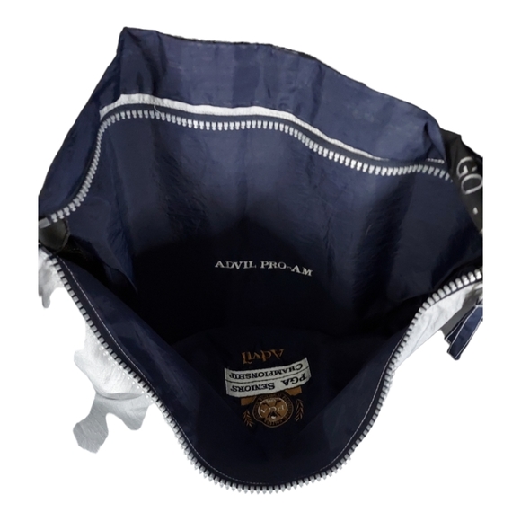 PGA Seniors Championship Advil PRO-AM Size L Go Pak Jacket Rain Wind Navy Blue - Picture 4 of 14